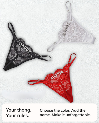 Signature Name Thong