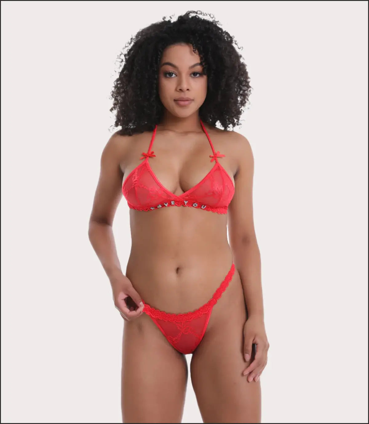 The matching lingerie set