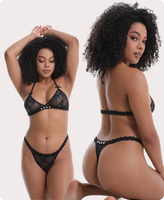 The matching lingerie set